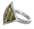 Silver Southwestern Turquoise Opal Ring Size 6-1/2 QX82445